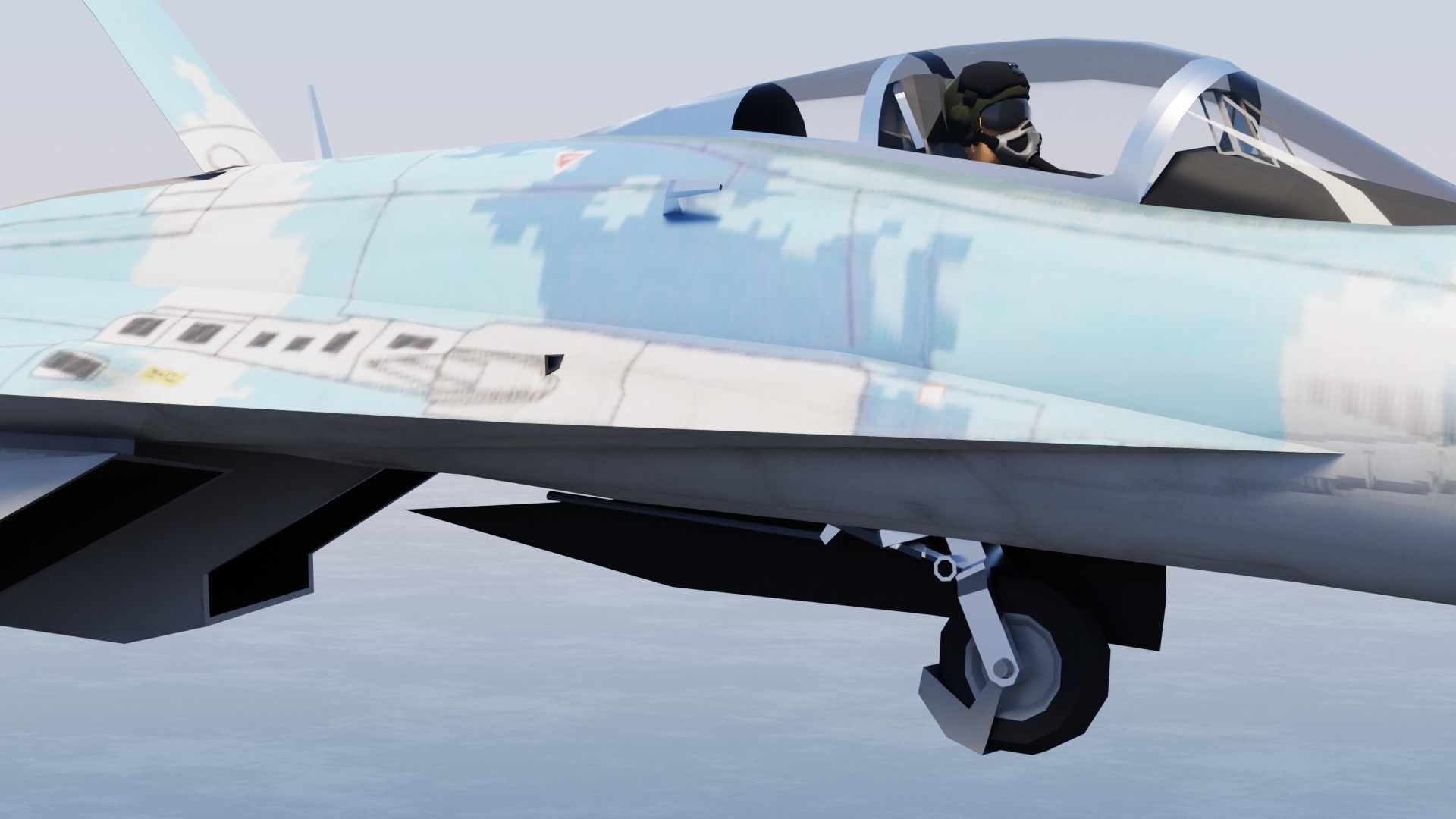 Sukhoi SU-27 Flanker Low-poly 3D model_24