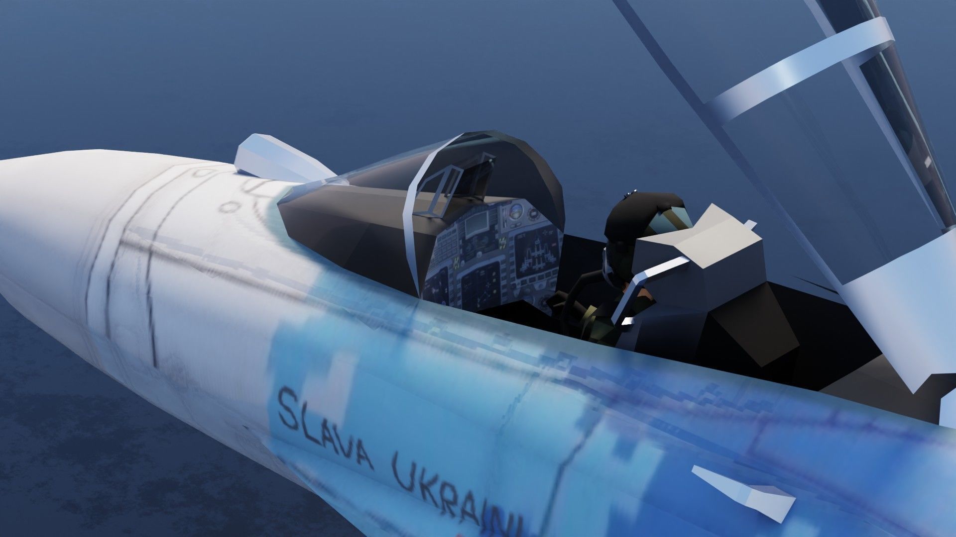 Sukhoi SU-27 Flanker Low-poly 3D model_23