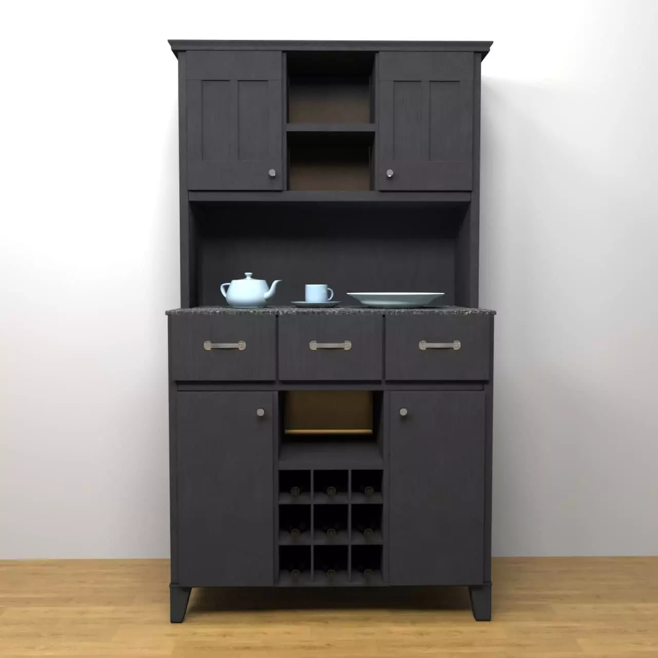 Kitchen Wooden Wardrobe 3D model