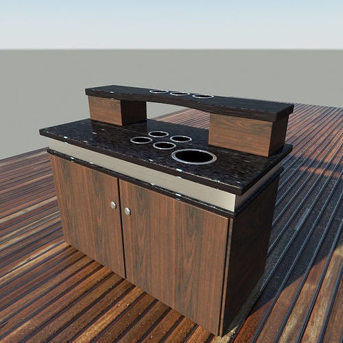 Restaurant Trash Bin 3D model
