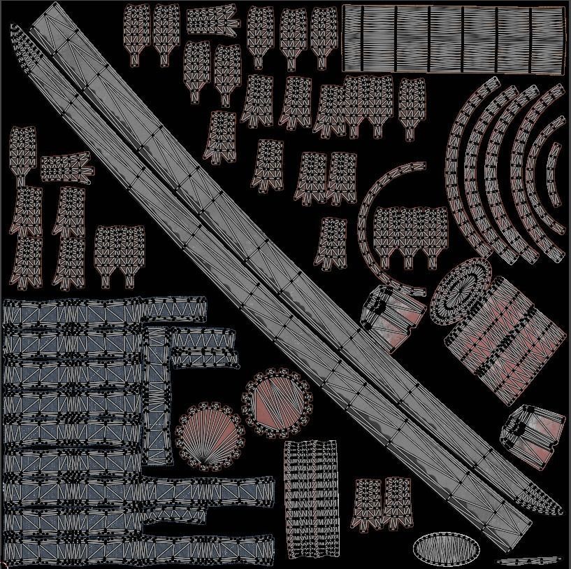 Stylized rusty katana with jeans handle PBR low-poly game ready Free low-poly 3D model_7