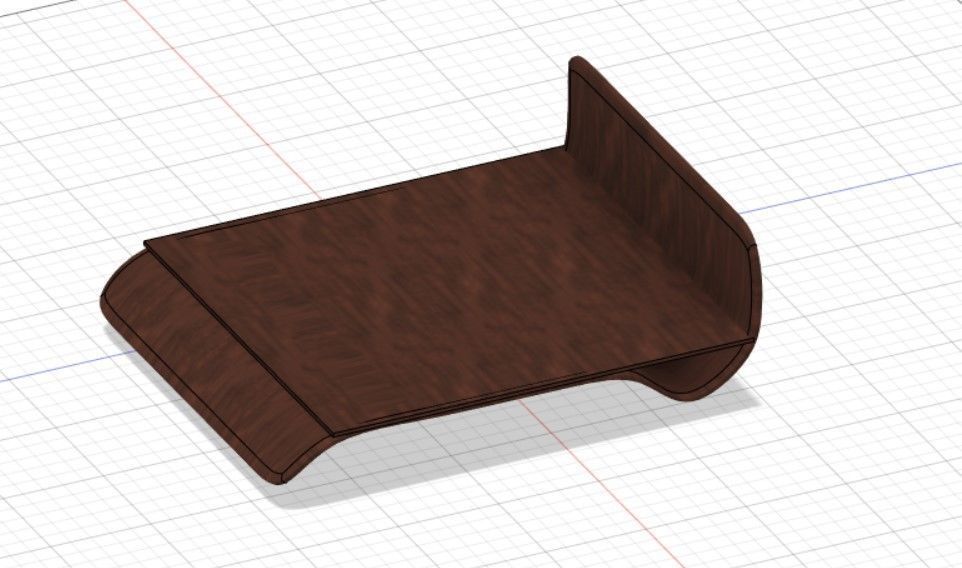 Wave double bed 3D print model_6
