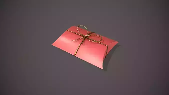 Red and Gold Pillow Gift Box