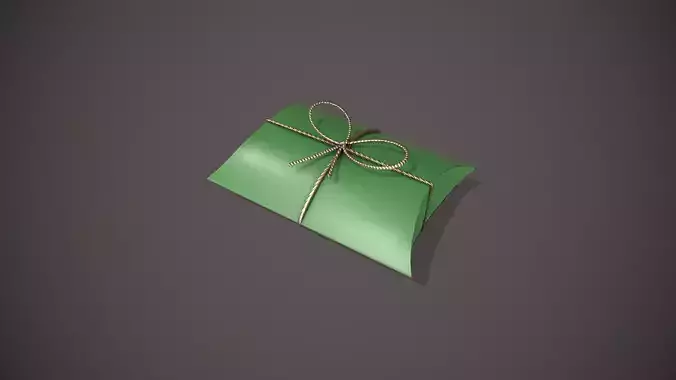 Green and Silver Pillow Gift Box