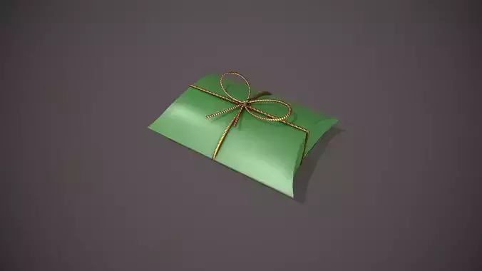 Green and Gold Pillow Gift Box