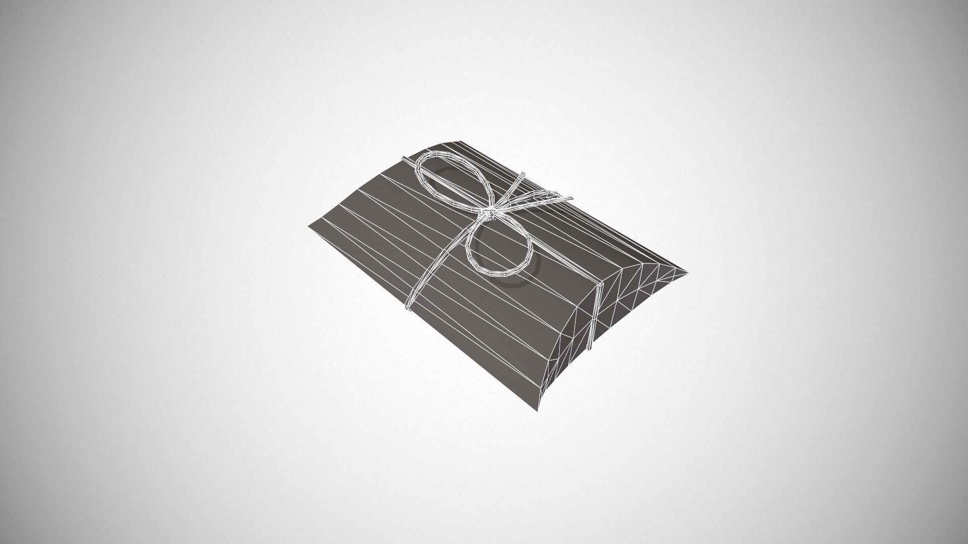 Cardboard Pillow Gift Box Low-poly 3D model_17