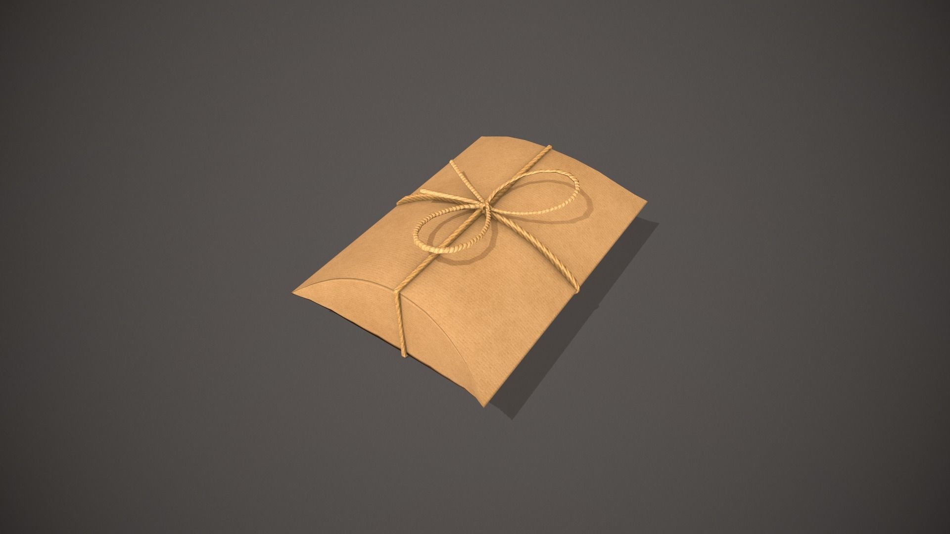 Cardboard Pillow Gift Box Low-poly 3D model_8