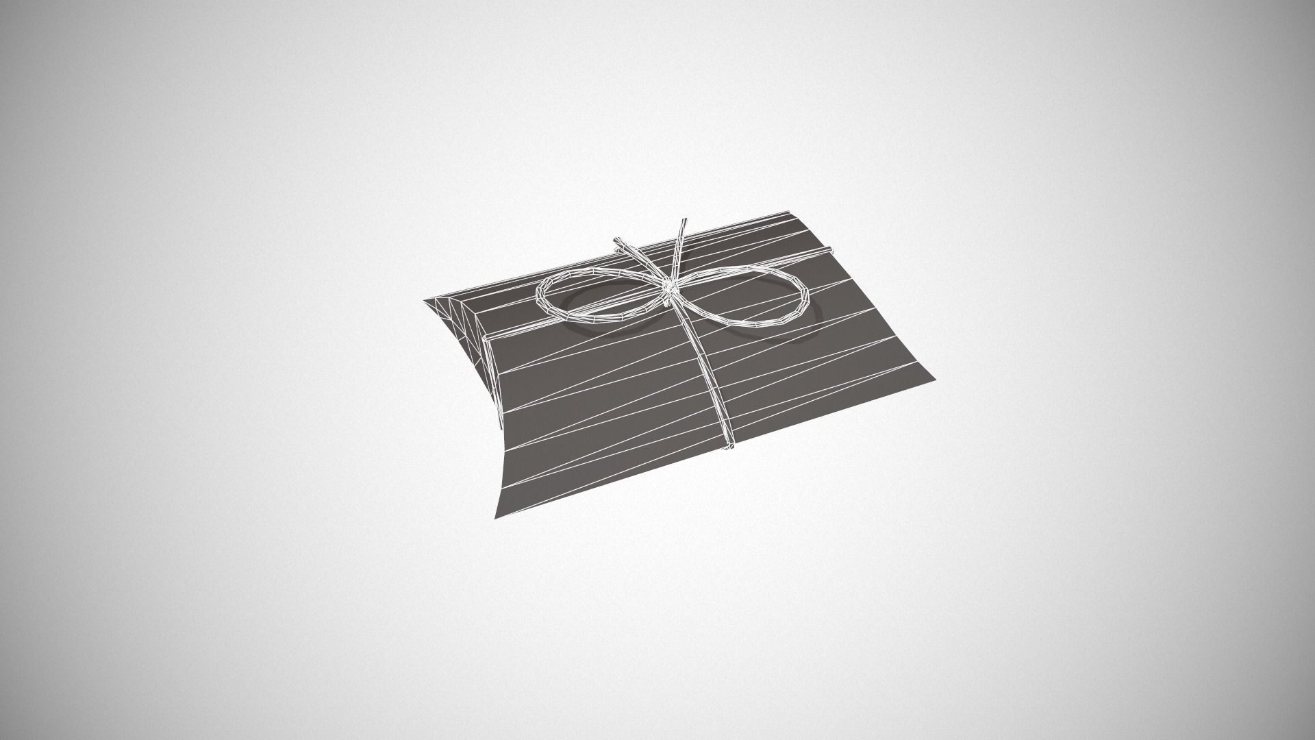 Cardboard Pillow Gift Box Low-poly 3D model_19