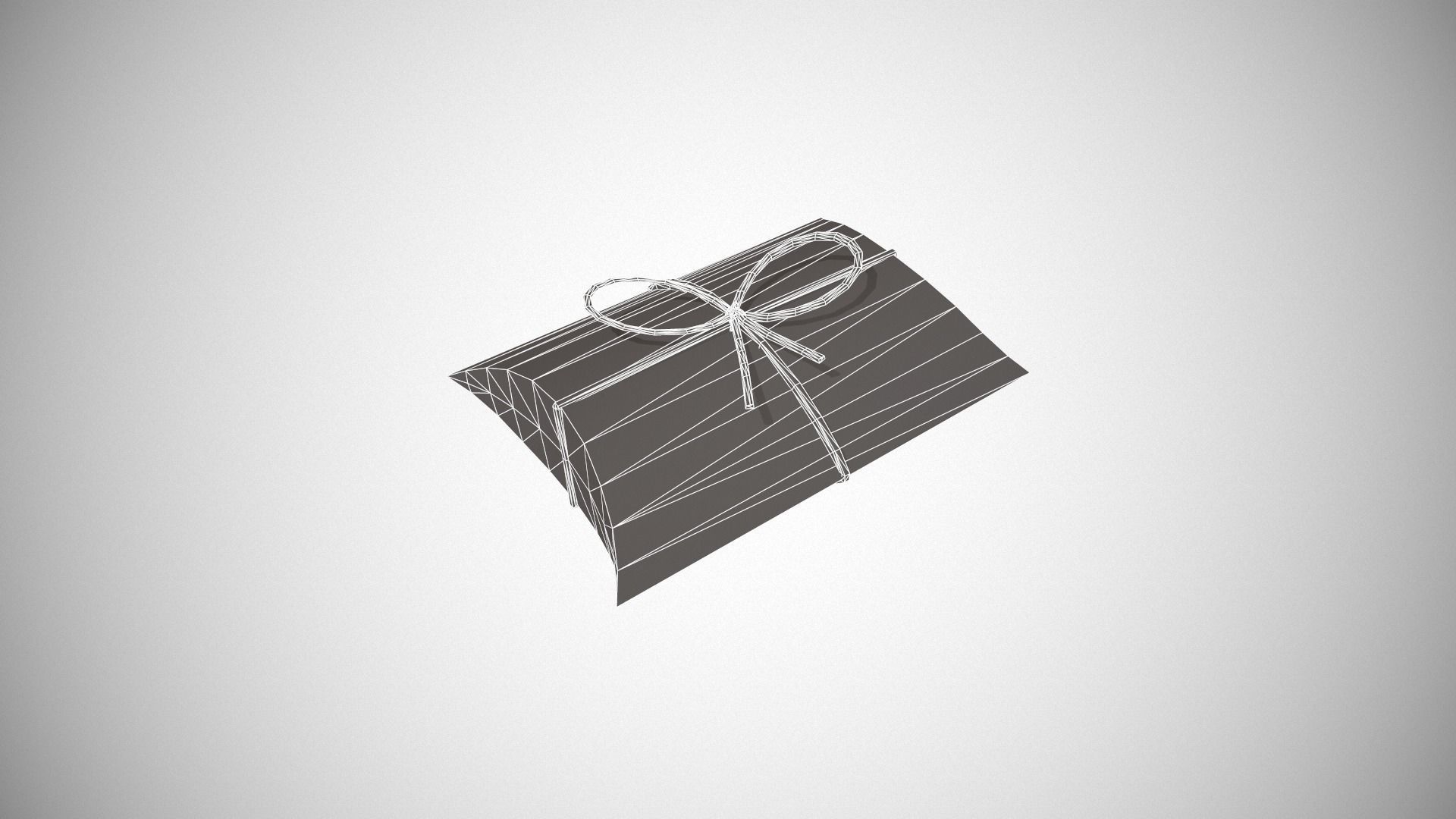 Cardboard Pillow Gift Box Low-poly 3D model_14