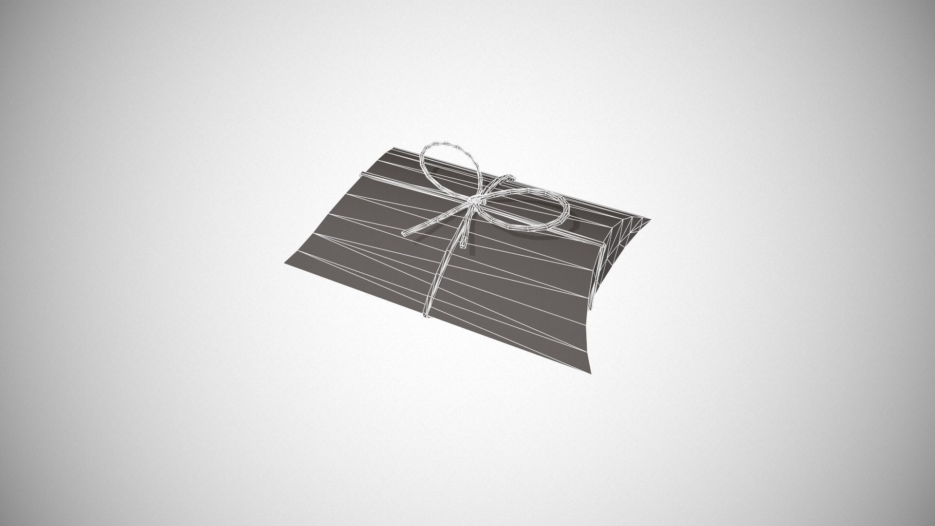 Blue and Silver Pillow Gift Box Low-poly 3D model_23