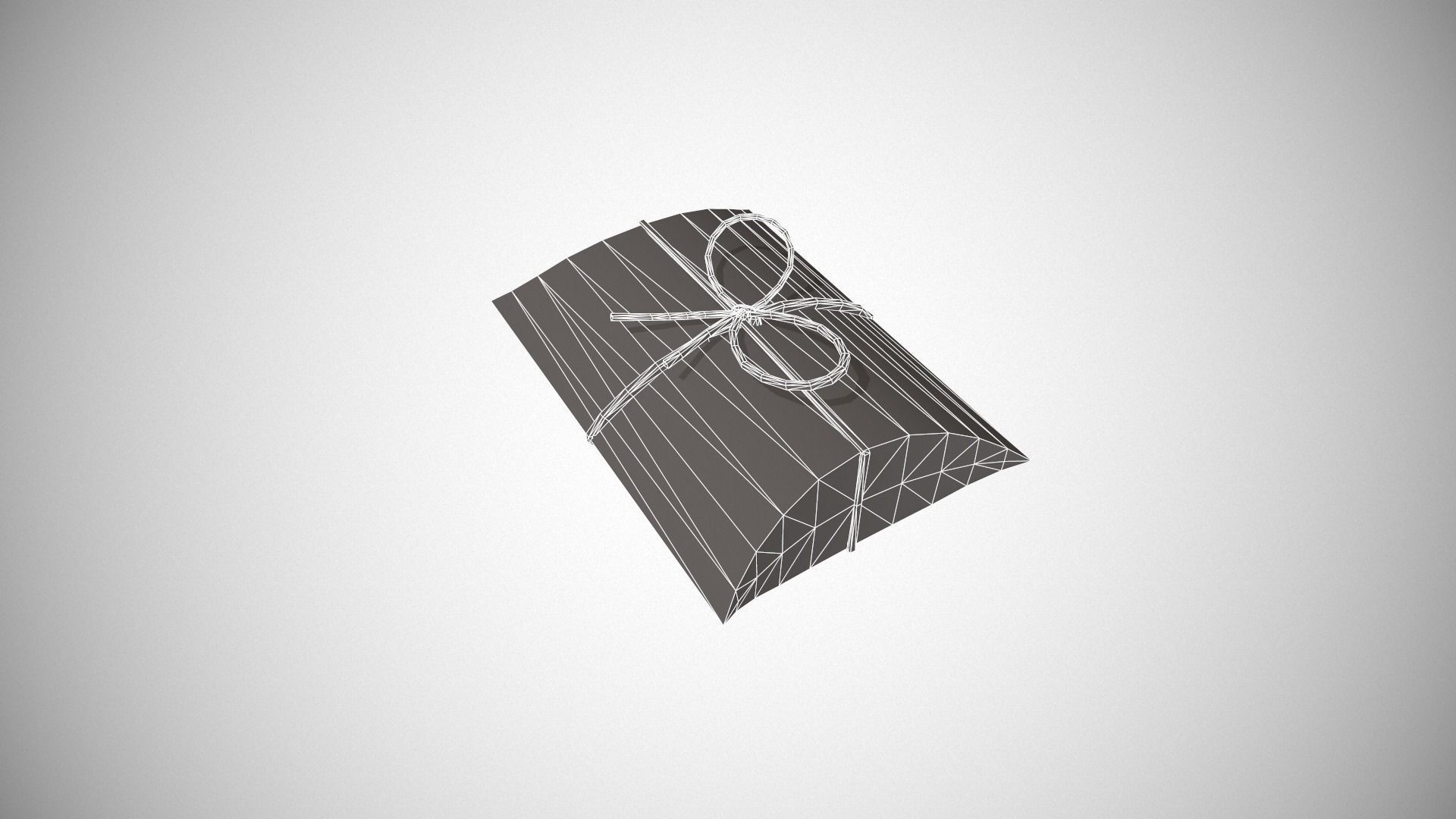 Black and Silver Pillow Gift Box Low-poly 3D model_22