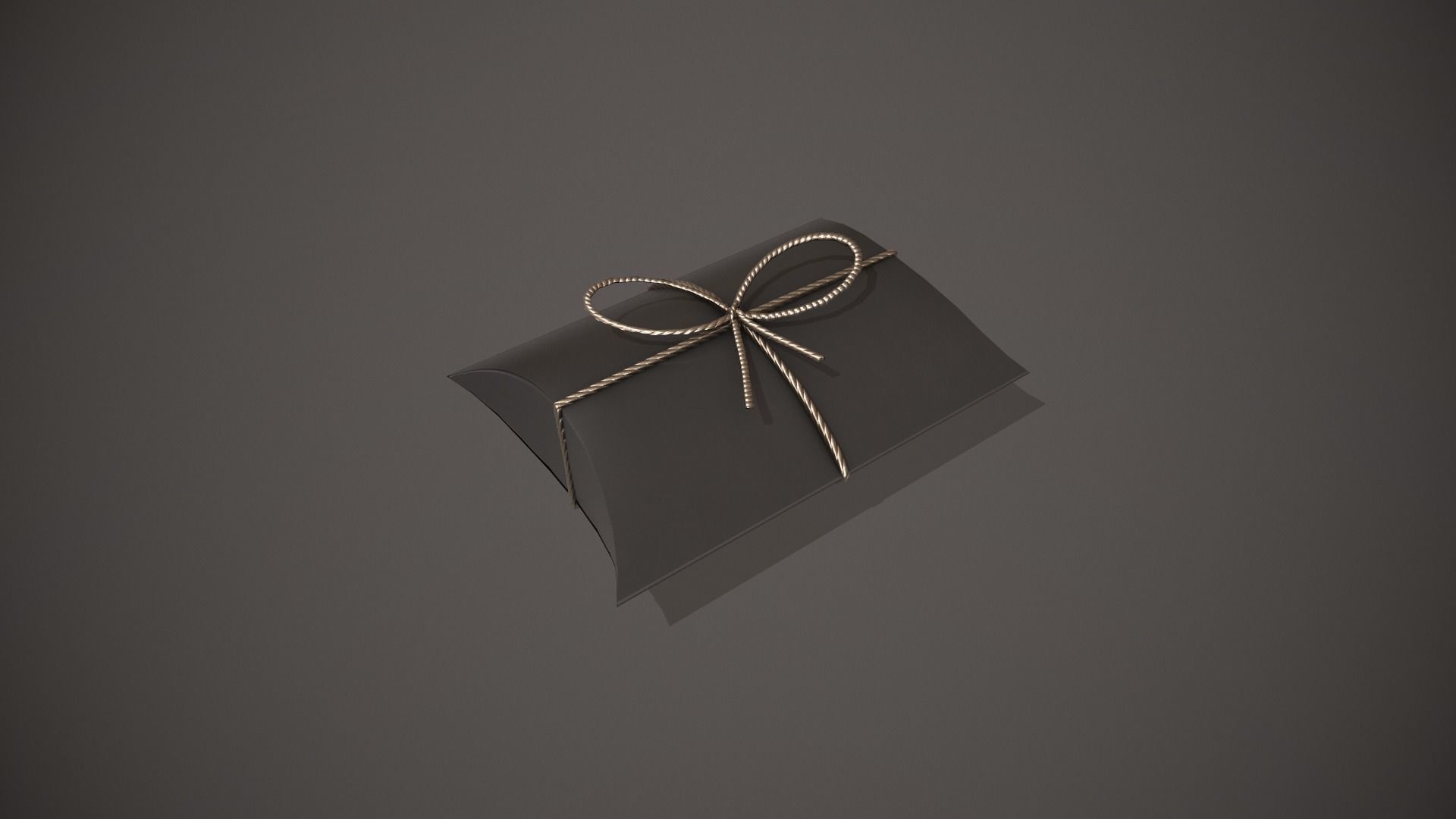Black and Silver Pillow Gift Box Low-poly 3D model_2