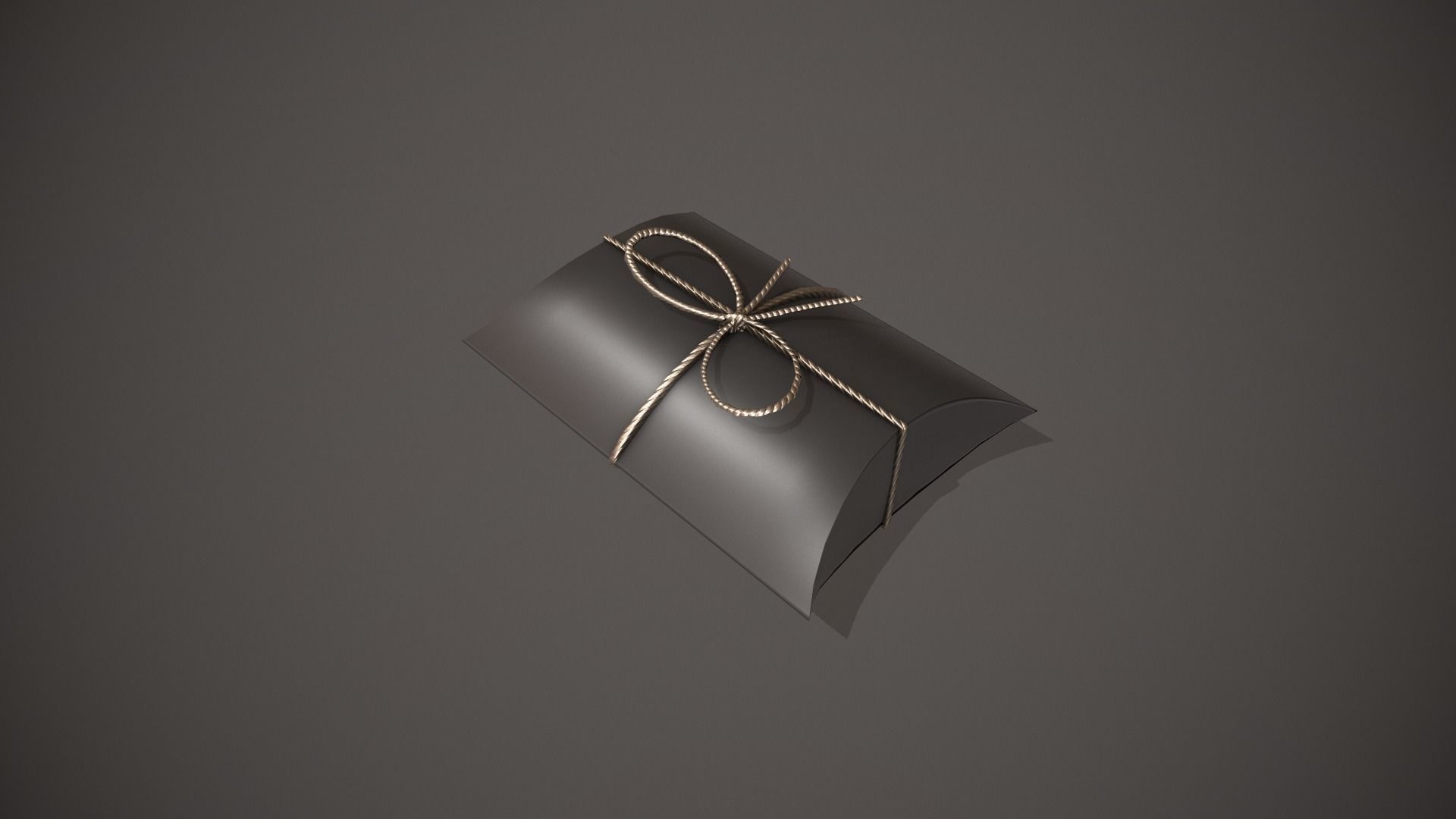Black and Silver Pillow Gift Box Low-poly 3D model_5