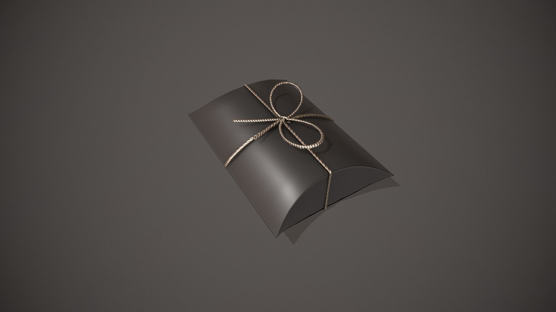 Black and Silver Pillow Gift Box Low-poly 3D model_10