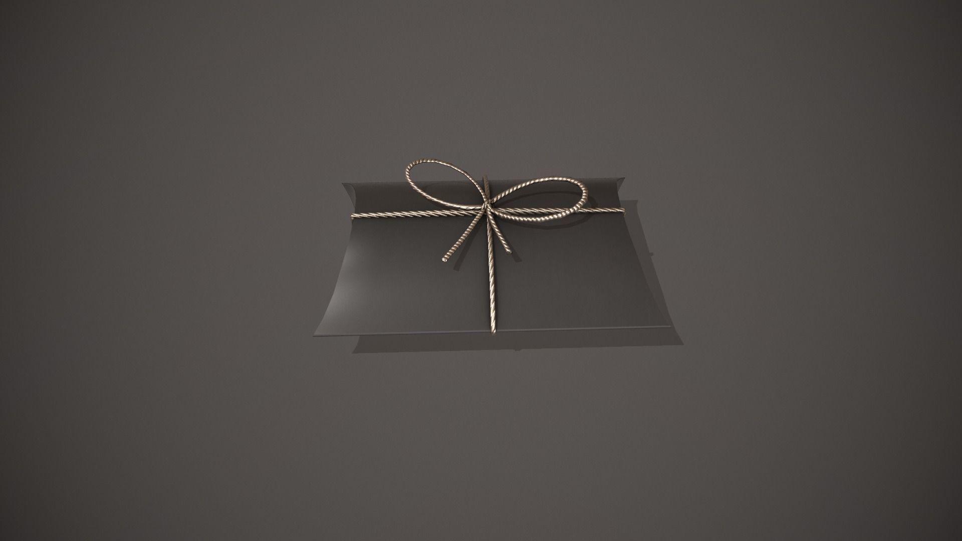 Black and Silver Pillow Gift Box Low-poly 3D model_1