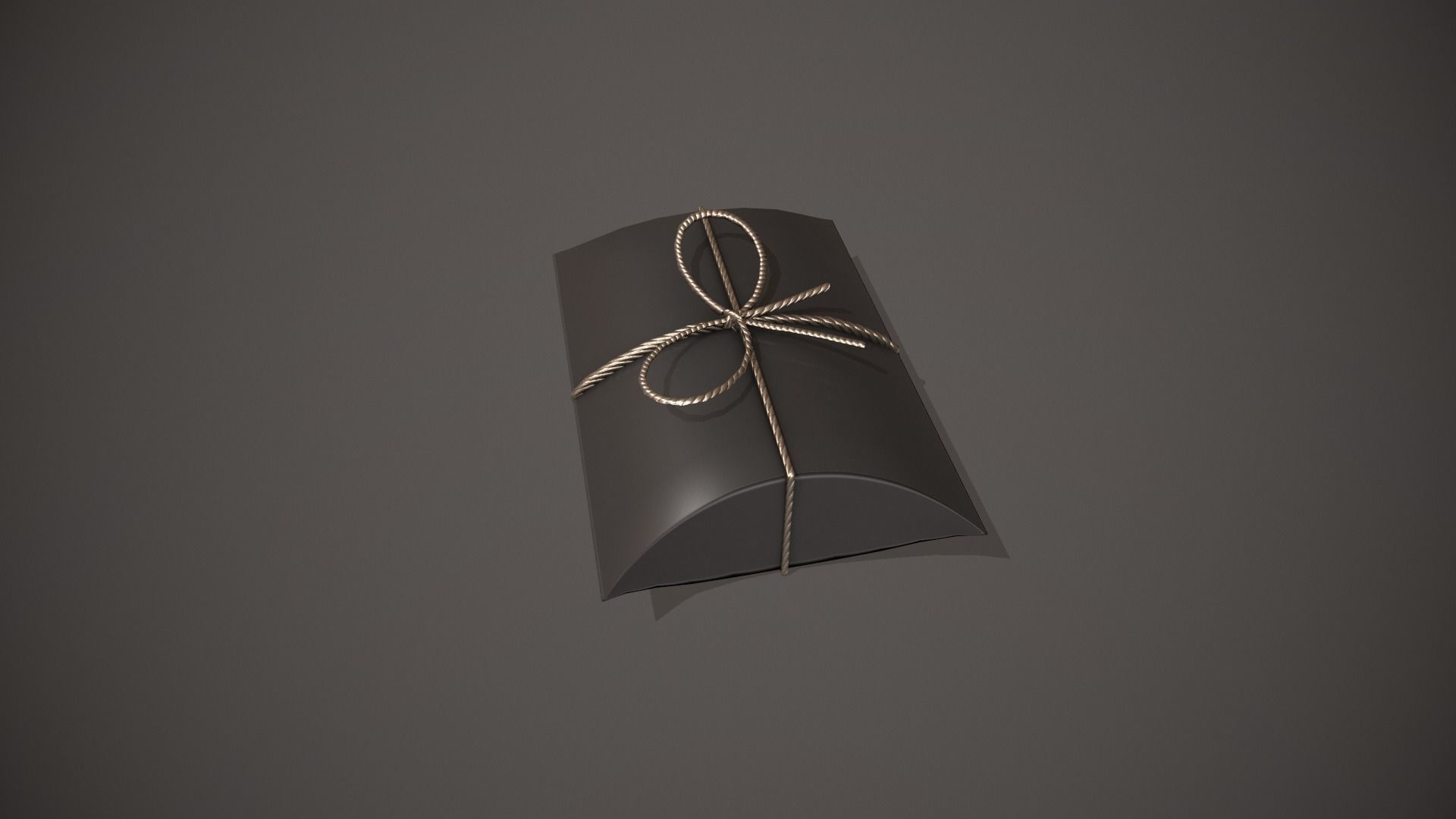 Black and Silver Pillow Gift Box Low-poly 3D model_4