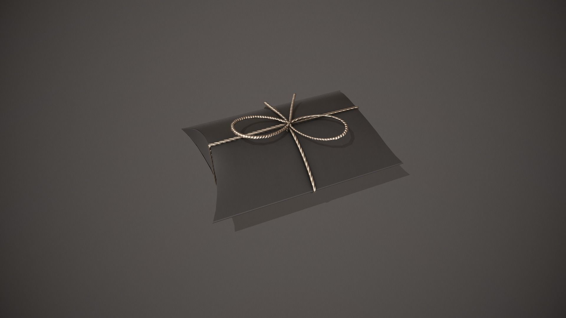 Black and Silver Pillow Gift Box Low-poly 3D model_7