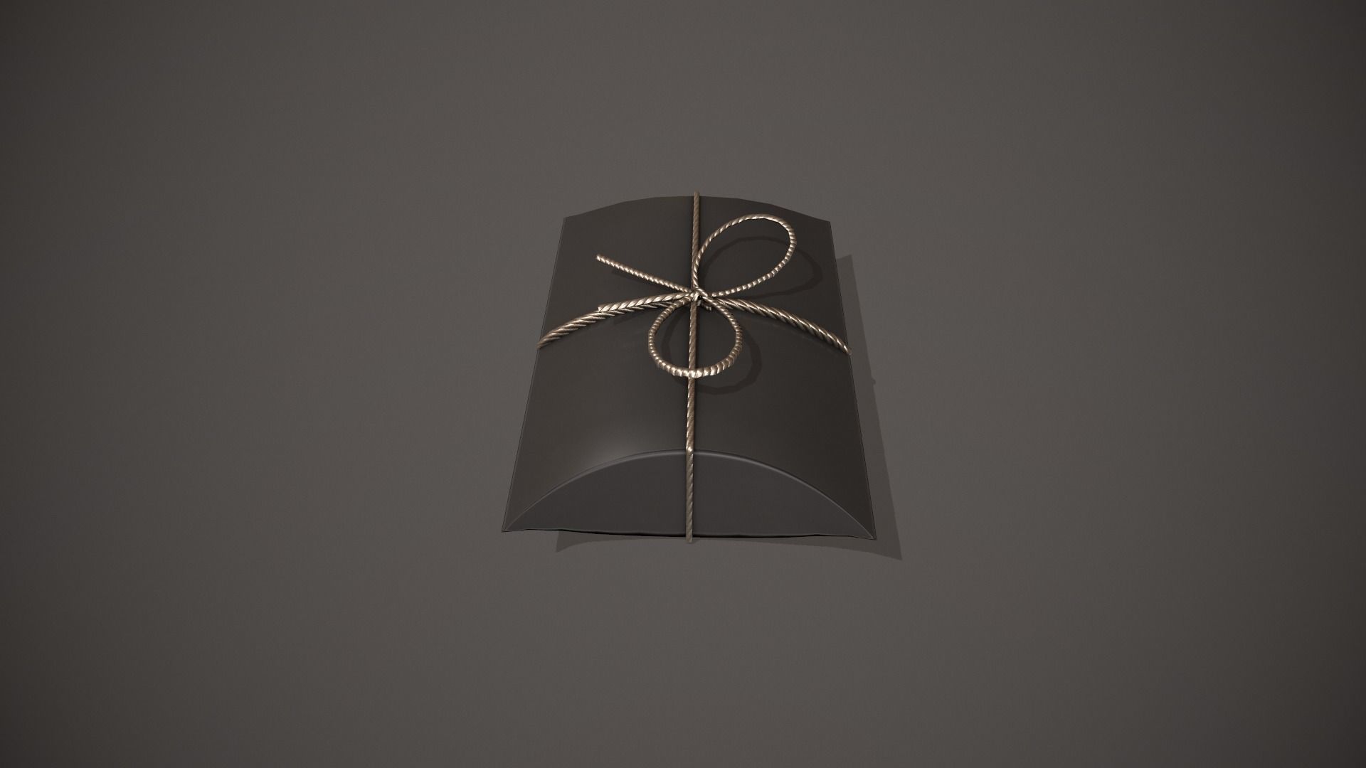 Black and Silver Pillow Gift Box Low-poly 3D model_9