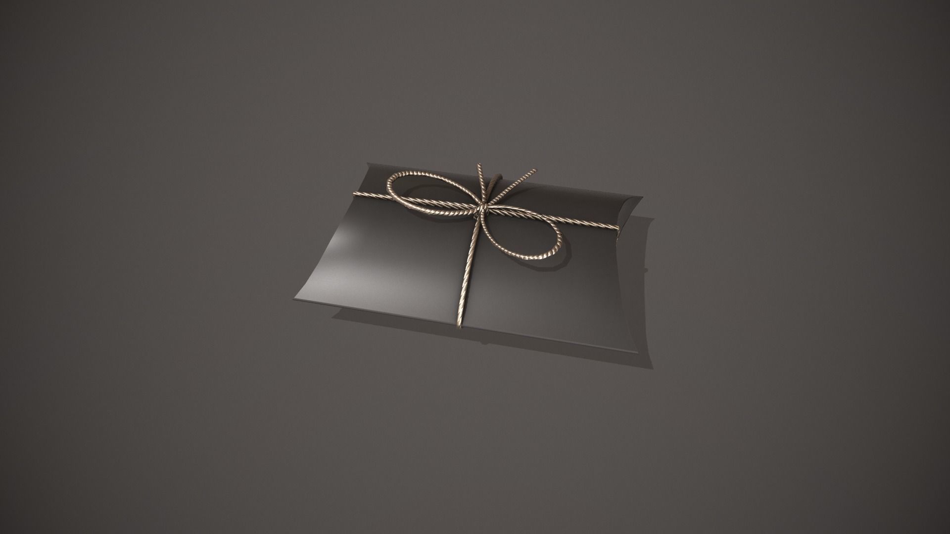 Black and Silver Pillow Gift Box Low-poly 3D model_6