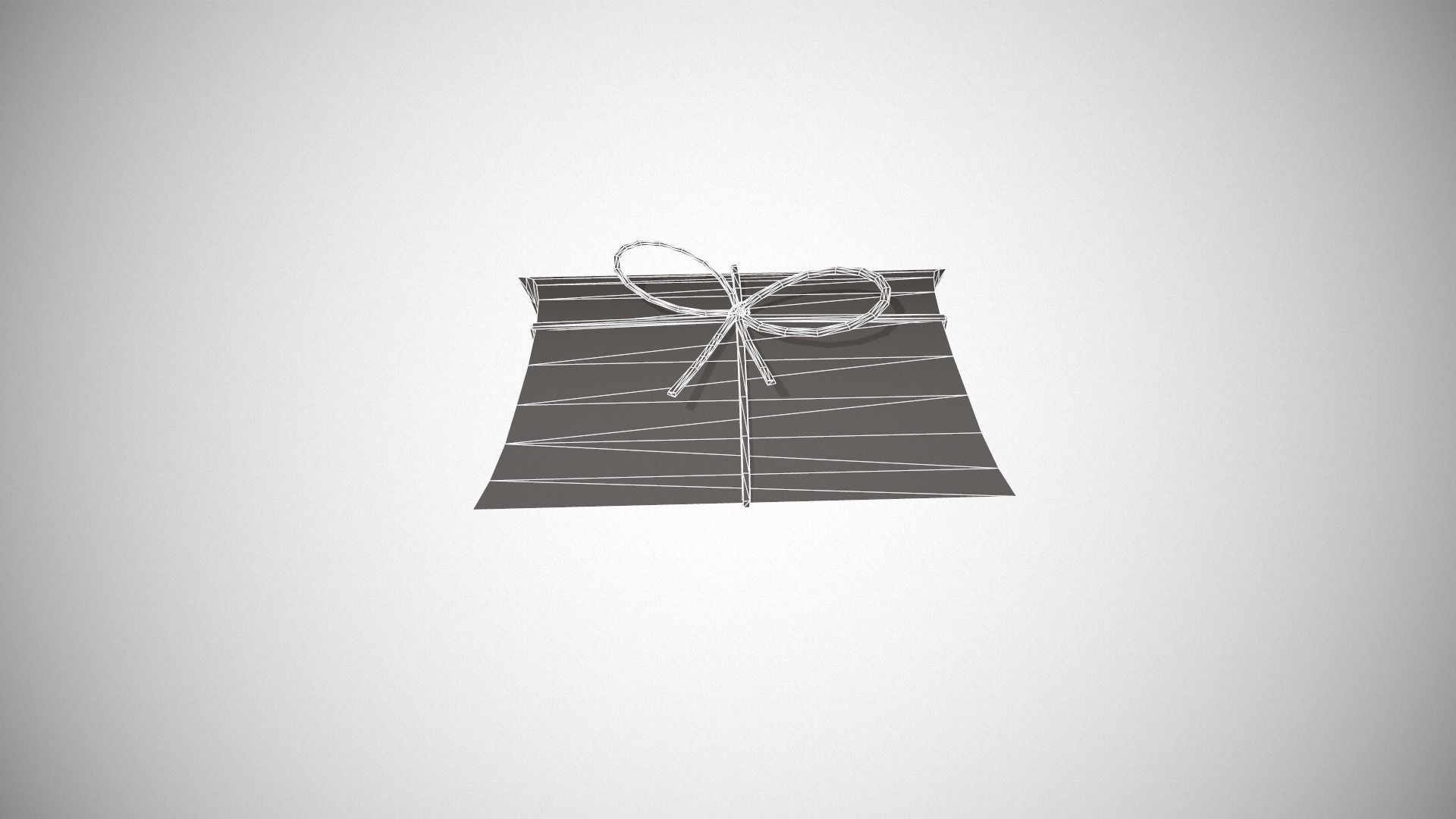 Black and Silver Pillow Gift Box Low-poly 3D model_13