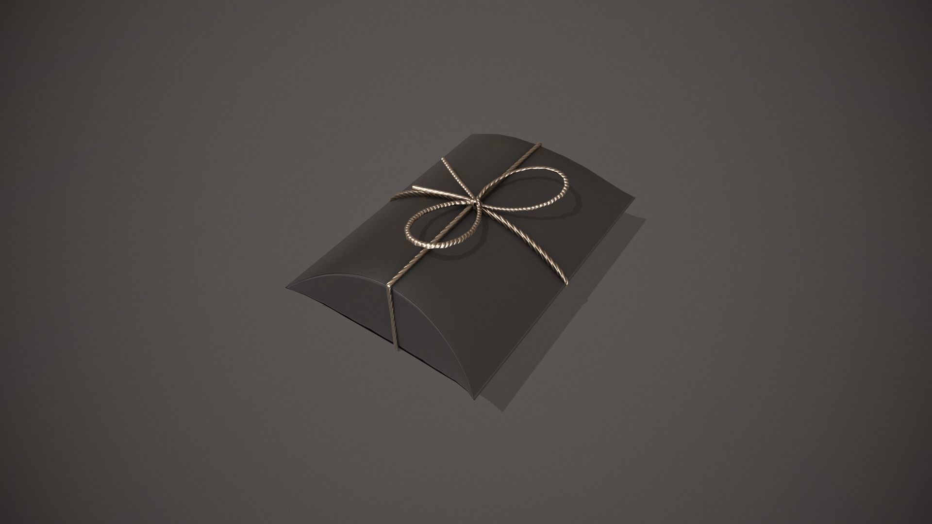 Black and Silver Pillow Gift Box Low-poly 3D model_8