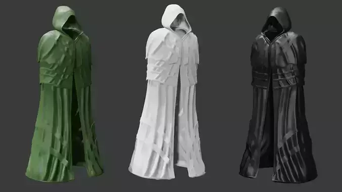 Cloak three cloaks Low-poly 3D model