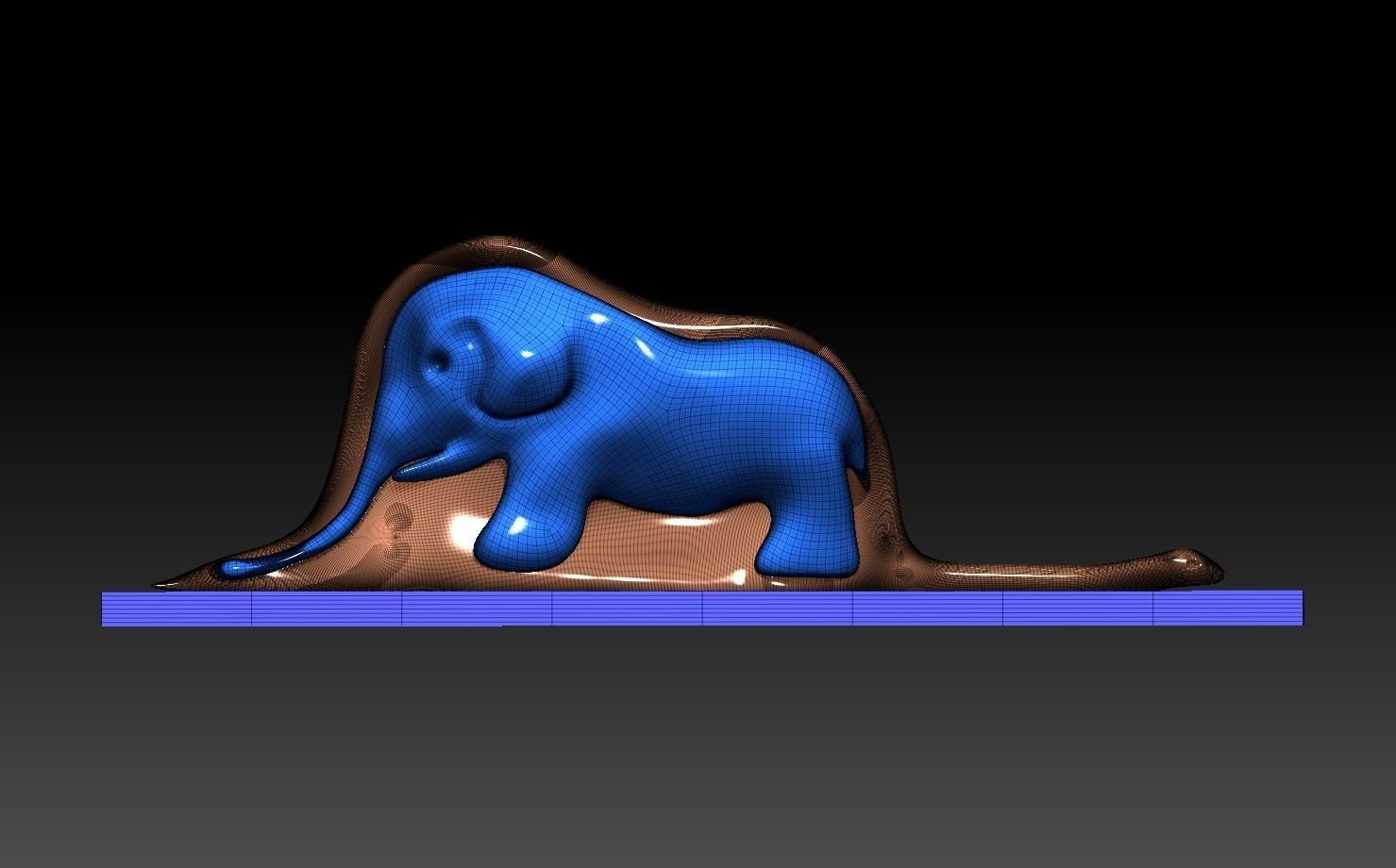 The elephant inside the snake 3D print model_8