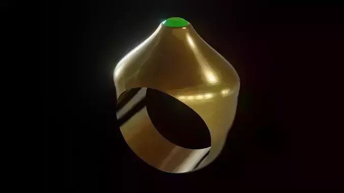 Heavy single stone ring