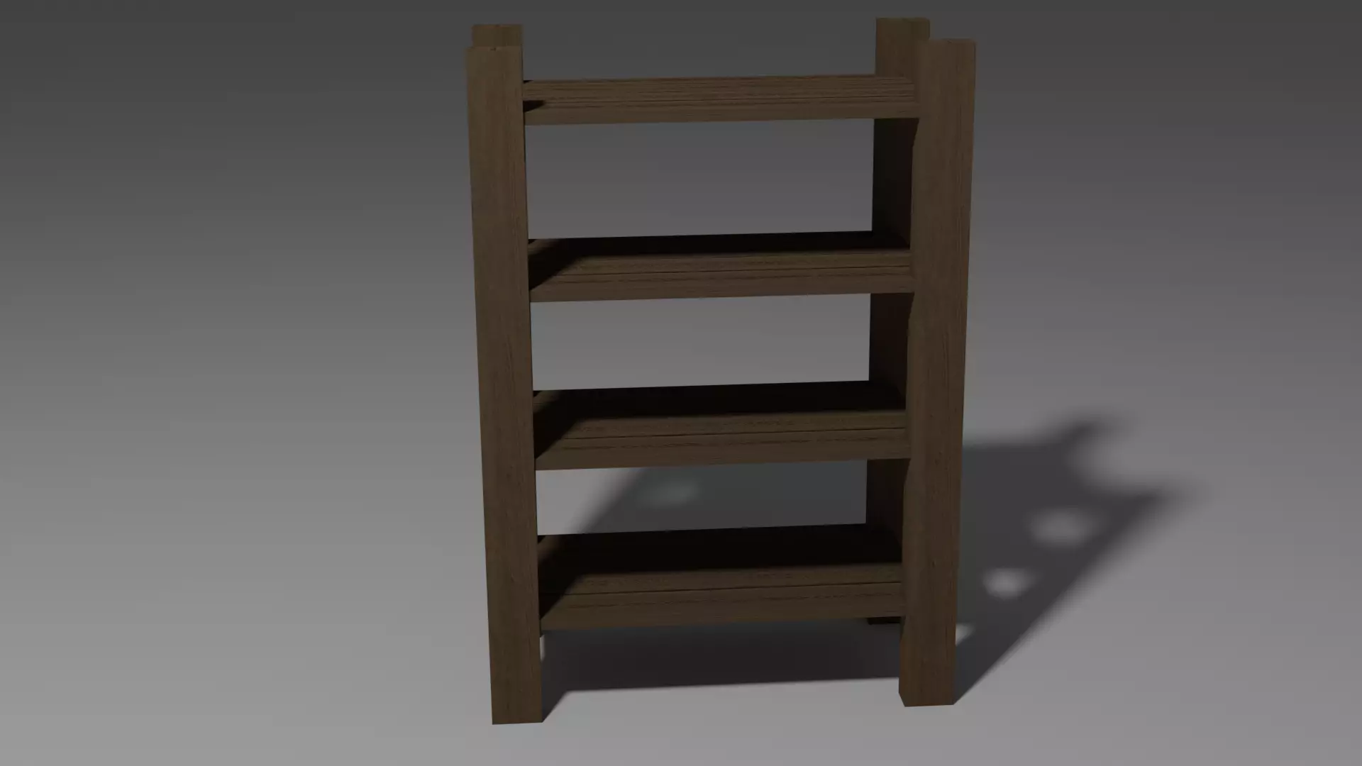 Wooden Shelf Free low-poly 3D model
