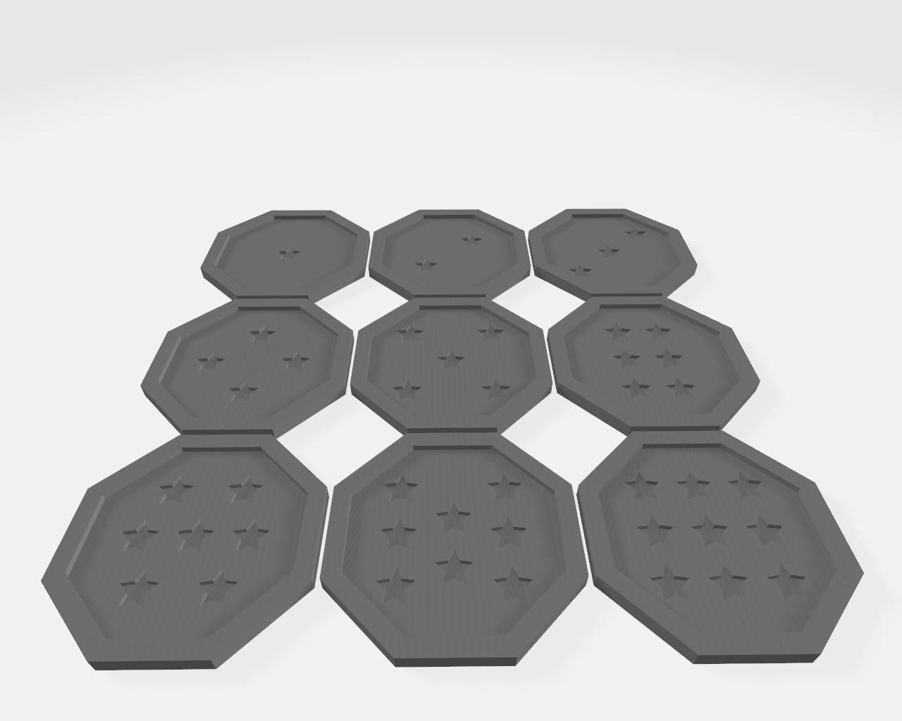 Dragon ball stars coaster set 3D print model_1