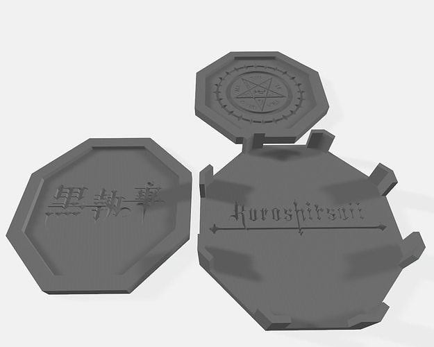 kuroshitsuji coaster set 3D print model