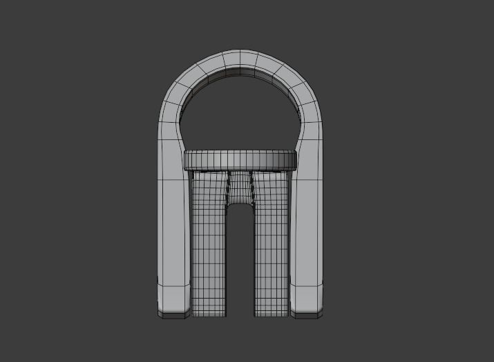 Child chair Low-poly 3D model_3