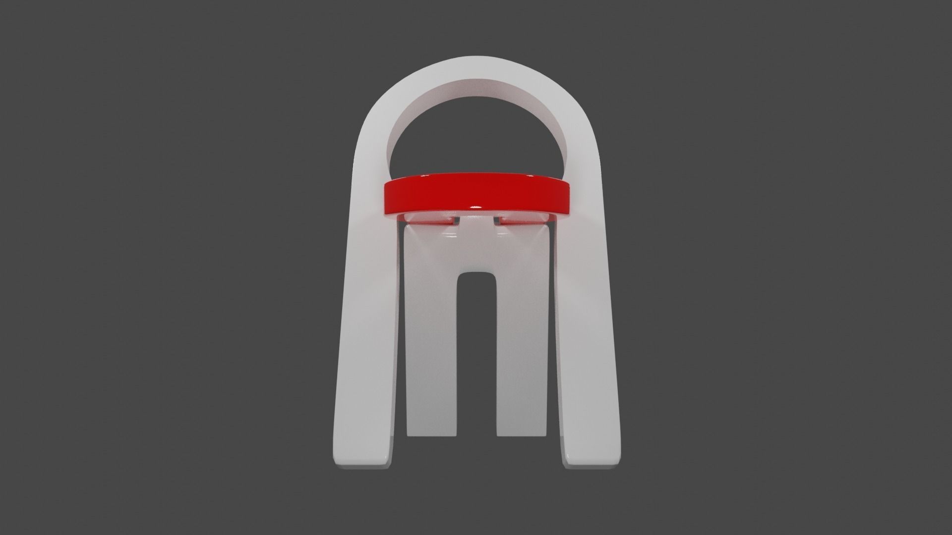 Child chair Low-poly 3D model_1