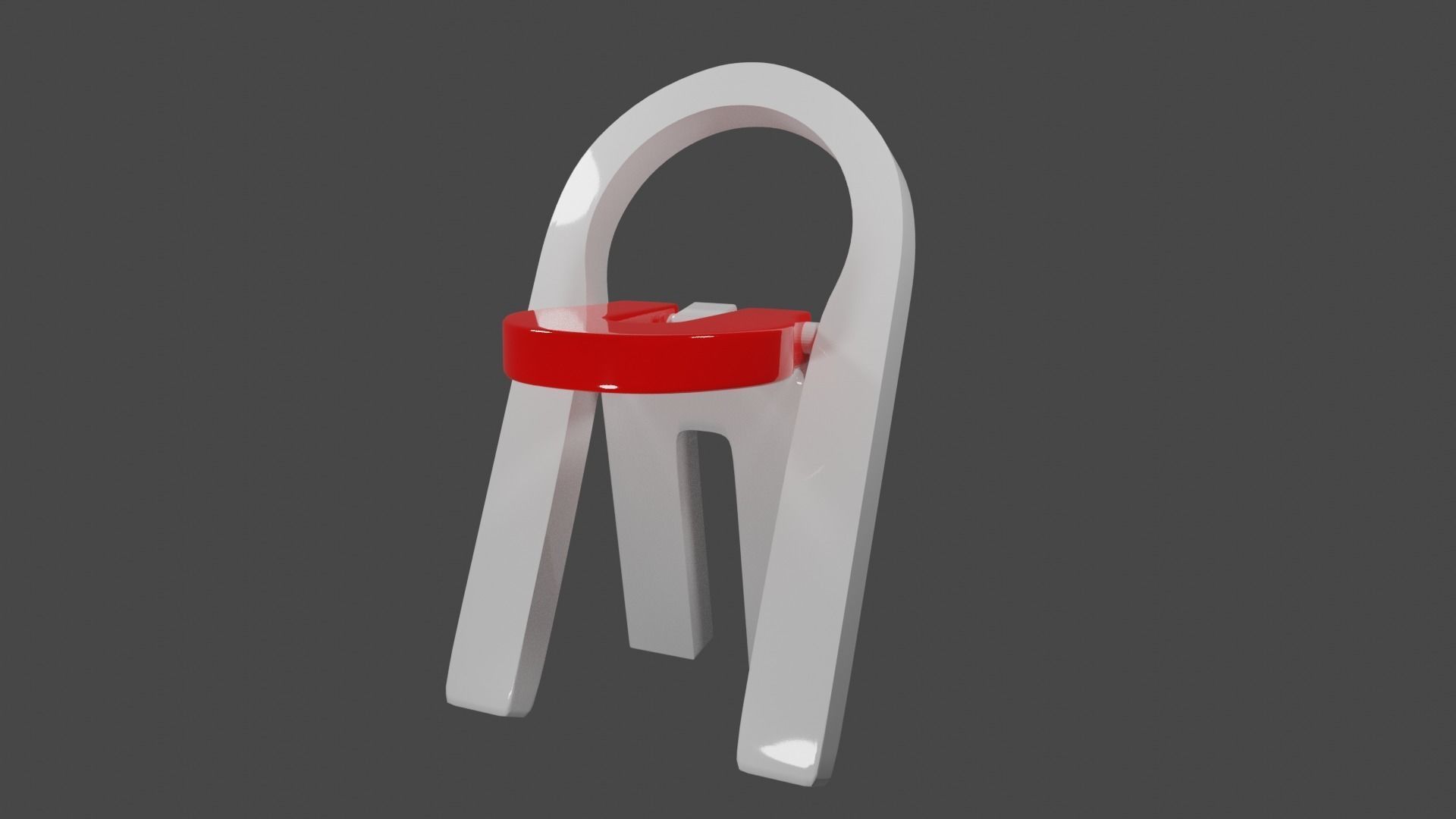 Child chair Low-poly 3D model_2