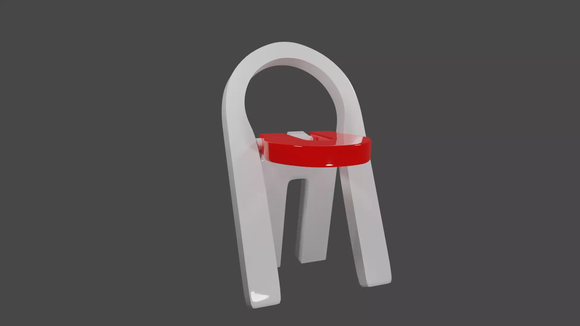 Child chair Low-poly 3D model_0