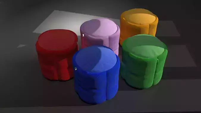 Puff model 1 vray pouf 3D