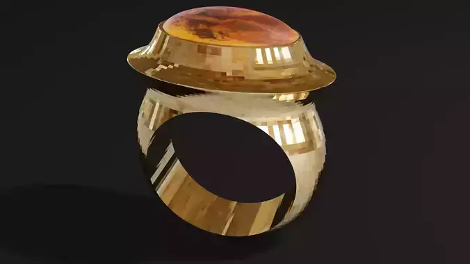 Ladies amber ring