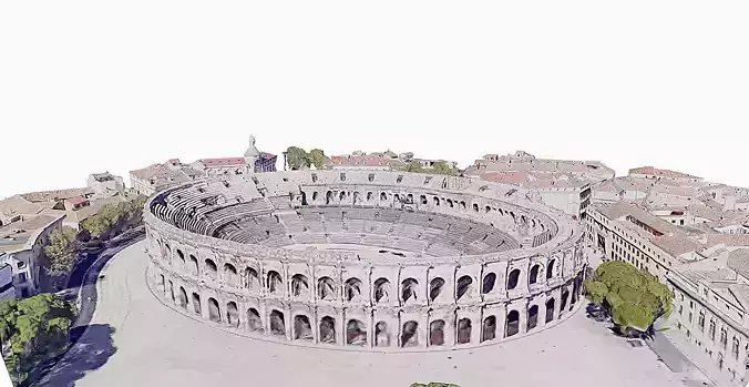 The Arena of Nimes Low-poly 3D model