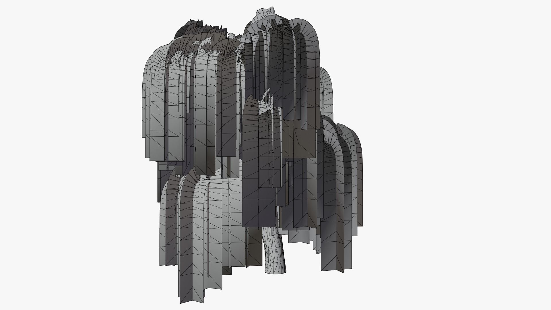 Weeping Willow v6 Low-poly 3D model_10