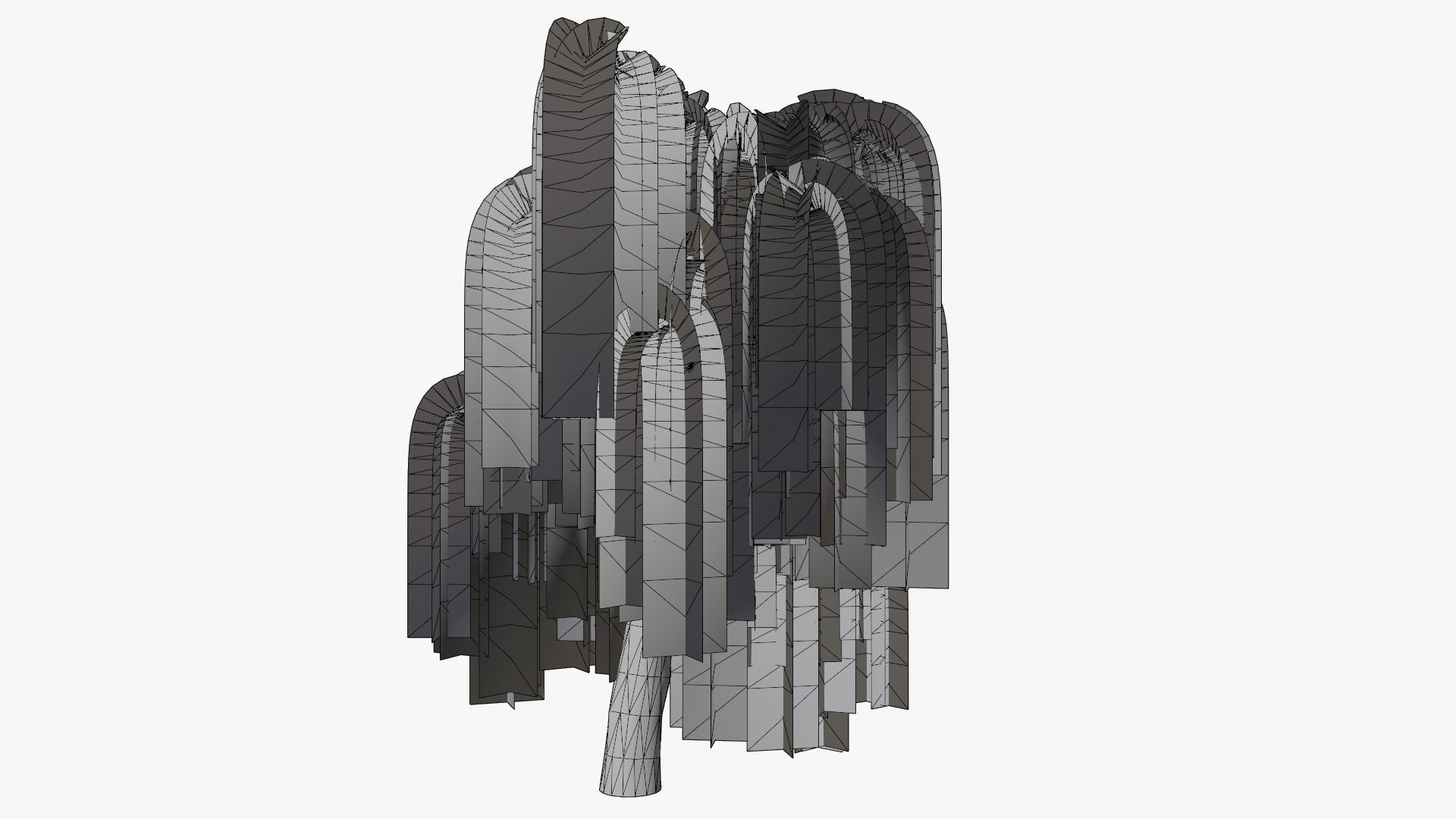 Weeping Willow v6 Low-poly 3D model_7