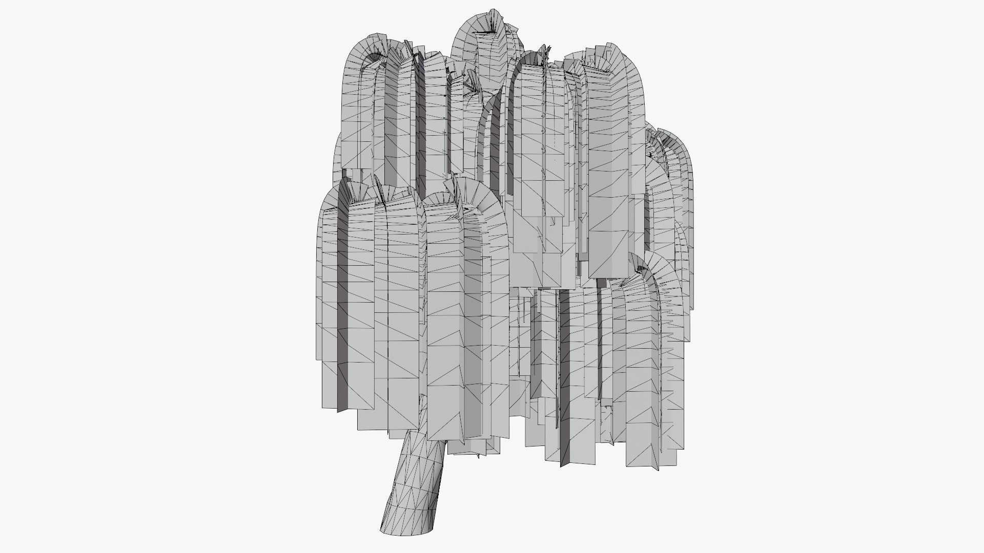Weeping Willow v9 Low-poly 3D model_7
