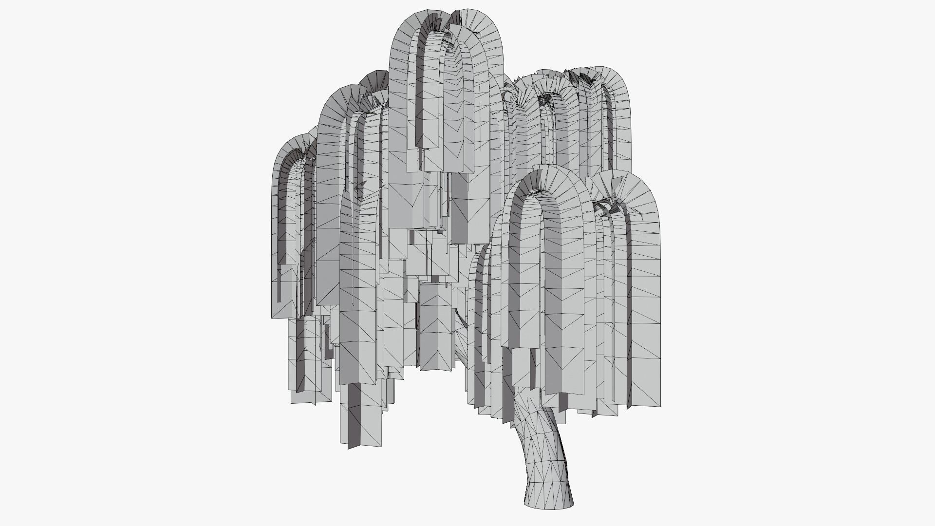 Weeping Willow v9 Low-poly 3D model_8