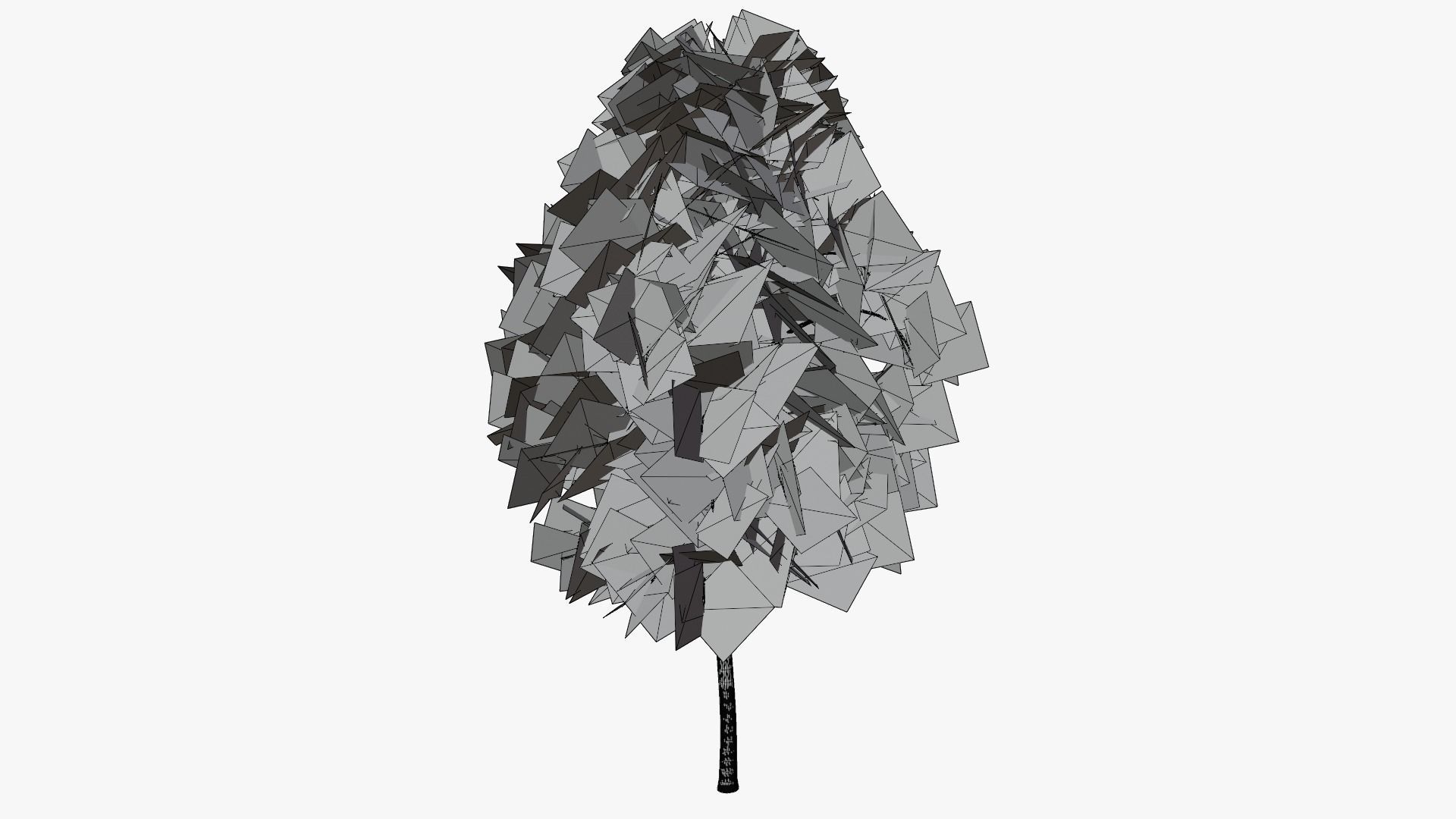 White Birch v1 Low-poly 3D model_7