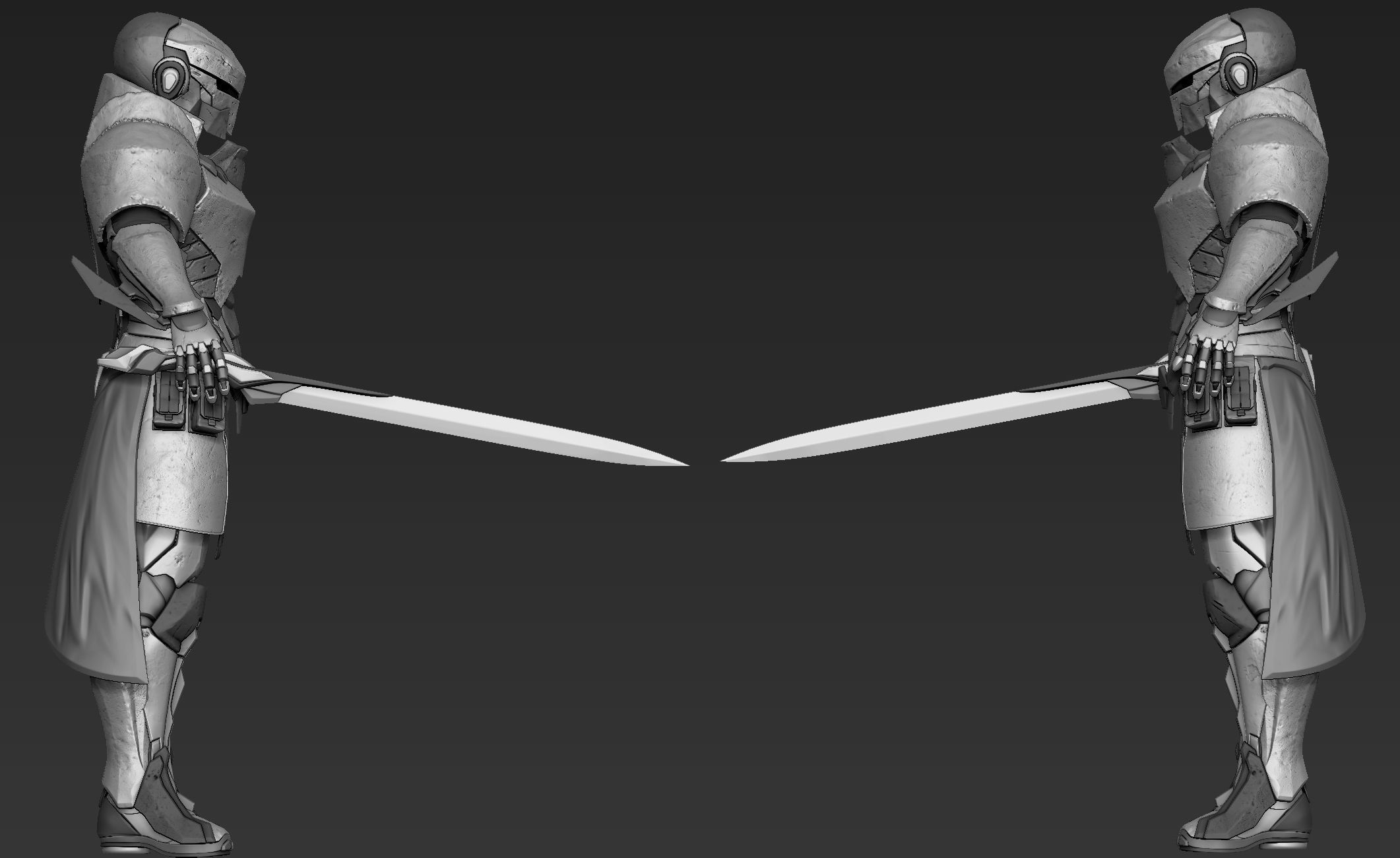 Paladin Knight Sci-Fi Style 3D model_13