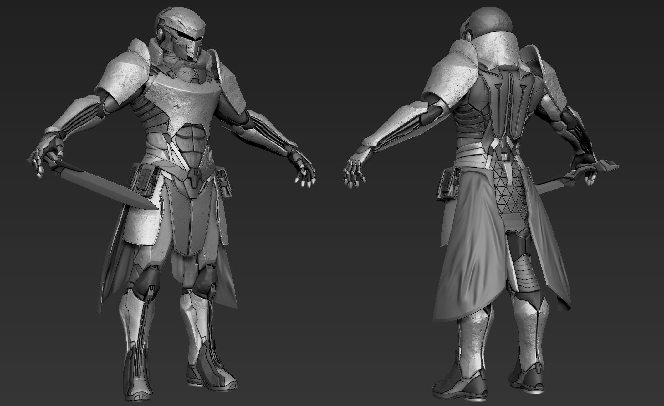 Paladin Knight Sci-Fi Style 3D model_23
