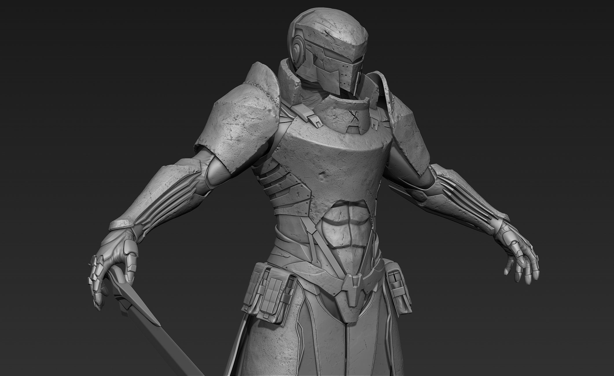 Paladin Knight Sci-Fi Style 3D model_25