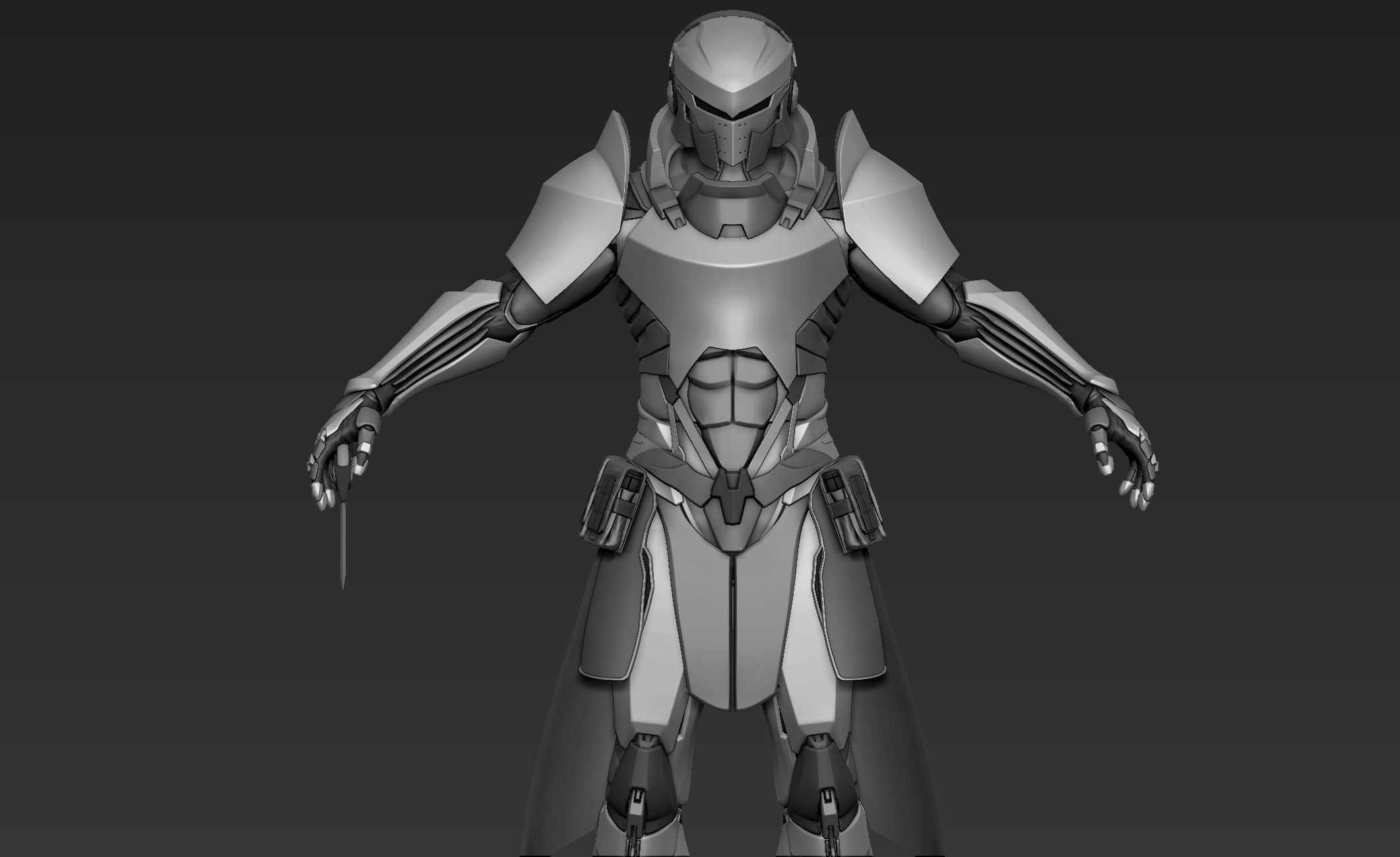 Paladin Knight Sci-Fi Style 3D model_3