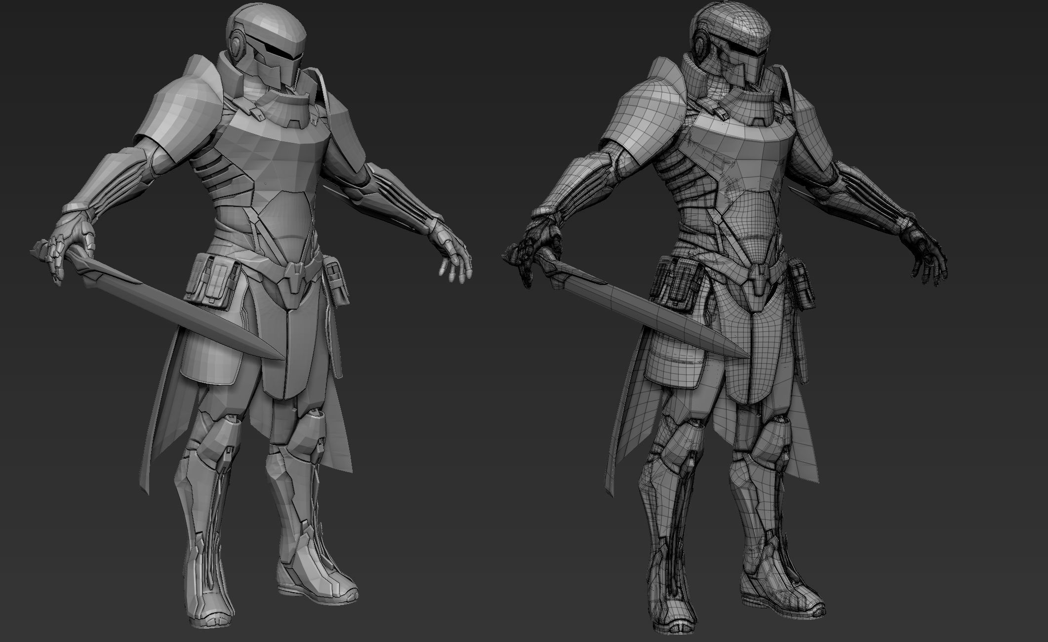 Paladin Knight Sci-Fi Style 3D model_38