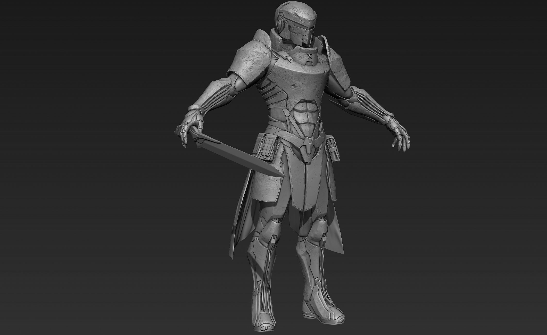 Paladin Knight Sci-Fi Style 3D model_24