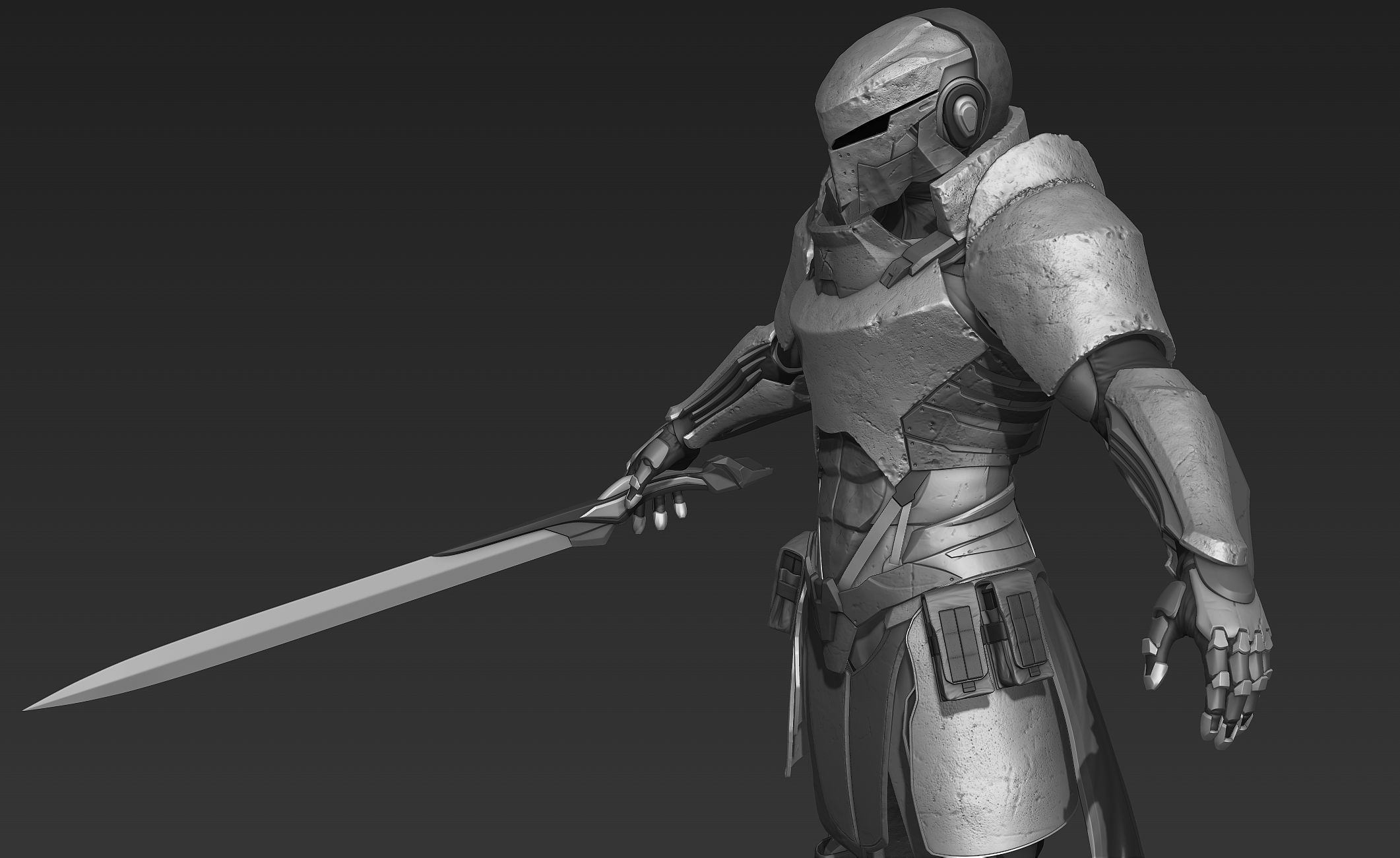 Paladin Knight Sci-Fi Style 3D model_11